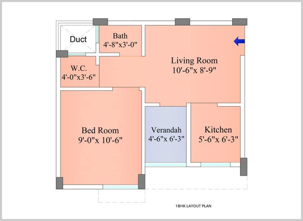 1 BHK Affordable Apartment