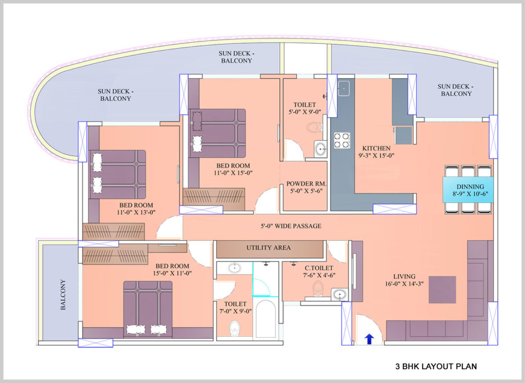 3 BHK Luxury Apartment
